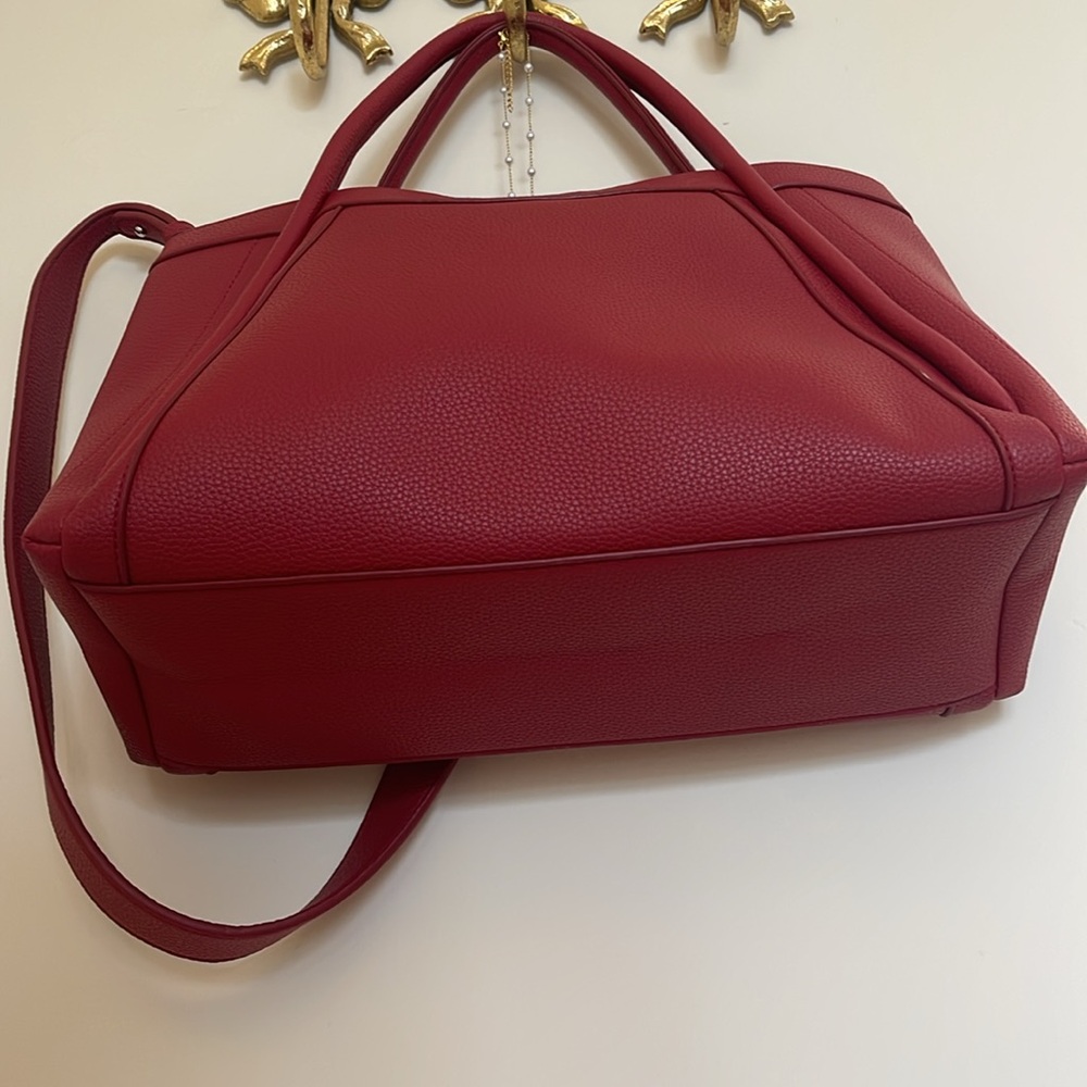 Red NEWBELLA Vegan Leather Tote Bag Shoulder Bag Handbag with Matching Purse - Picture 11 of 11